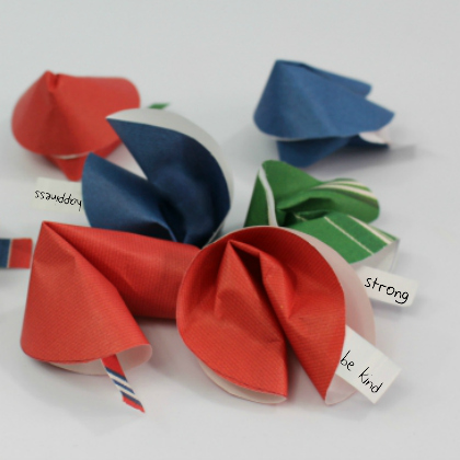 paper fortune cookies. New Year Party Idea