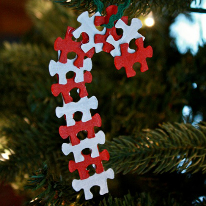 puzzle piece candy canes, Candy Cane Crafts, winter crafts, snow activities. snowflake projects, winter activities for kids, Christmas crafts, Christmas projects