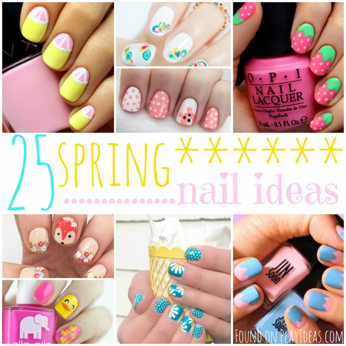 Spring Nails, nail art, nail art ideas for kids, cute nail art ideas, colorful nail art