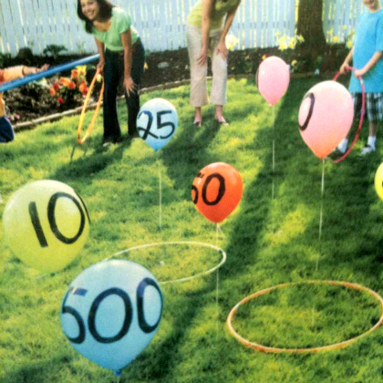 hoola hoop toss. Balloon Ring Toss Game. Balloon Game for Kids