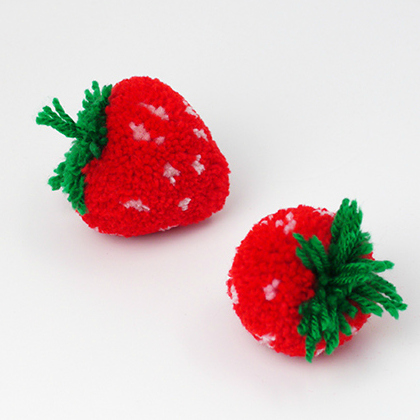 strawberry pom poms-kids-can-make