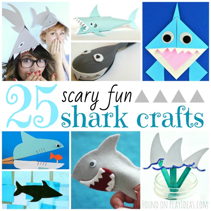 Shark Crafts, scary-fun shark crafts for kids, animal crafts, fish crafts for kids