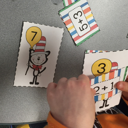  Spring Math Activities - Matching Game with the preschoolers!
