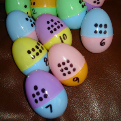 Mix and Match Plastic Eggs Spring Math Activities with the preschoolers!