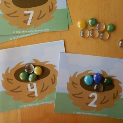 Egg Counting Mats Spring Math Activities with the preschoolers!