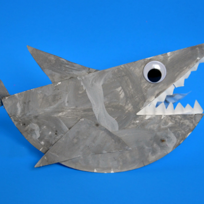 half plate shark, Shark Crafts, scary-fun shark crafts for kids, animal crafts, fish crafts for kids