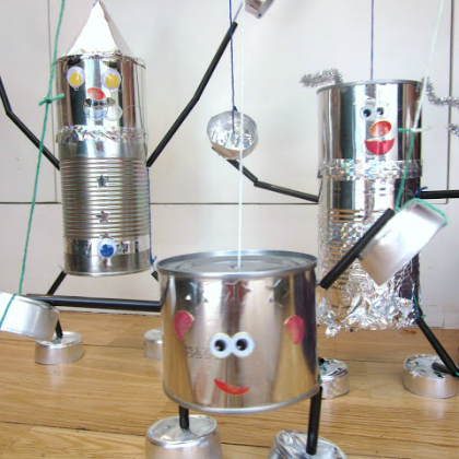 marionettes, Tin Can Craft, recycled cans, recycling projects, ways to recycle cans, can projects for kids, tin can projects for children, ways to recycle cans, can crafts for kids