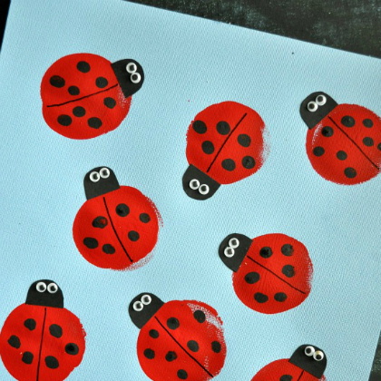 balloon printed ladybugs, 25 Lovely Ladybug Crafts For Kids