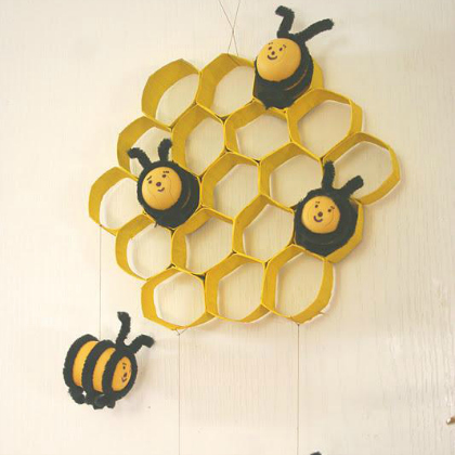 bee hive, Playful Plastic Egg Crafts For Kids