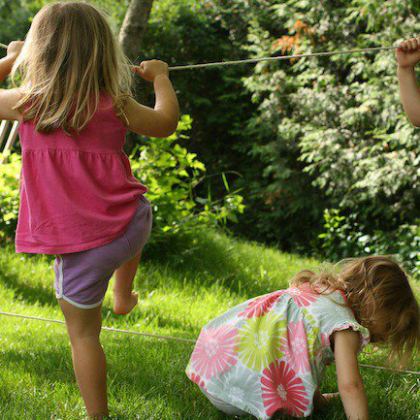 climbing tight rope, Unbelievably Fun DIY Backyard Games For Kids