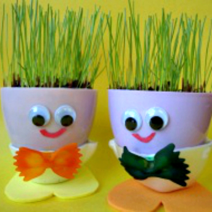 egg planters, Playful Plastic Egg Crafts For Kids