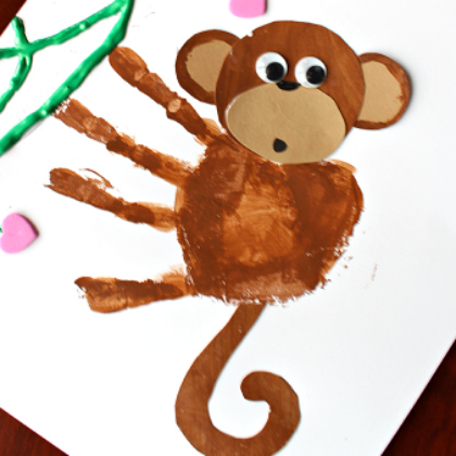 handprint monkey Craft