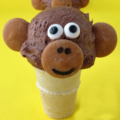 ice cream monkey craft. ice cream cone monkeys