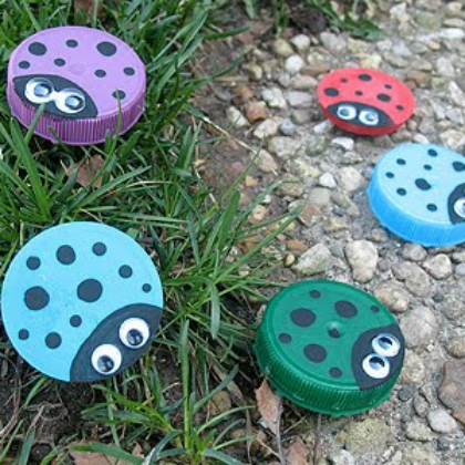lid ladybugs, 25 Lovely Ladybug Crafts For Kids
