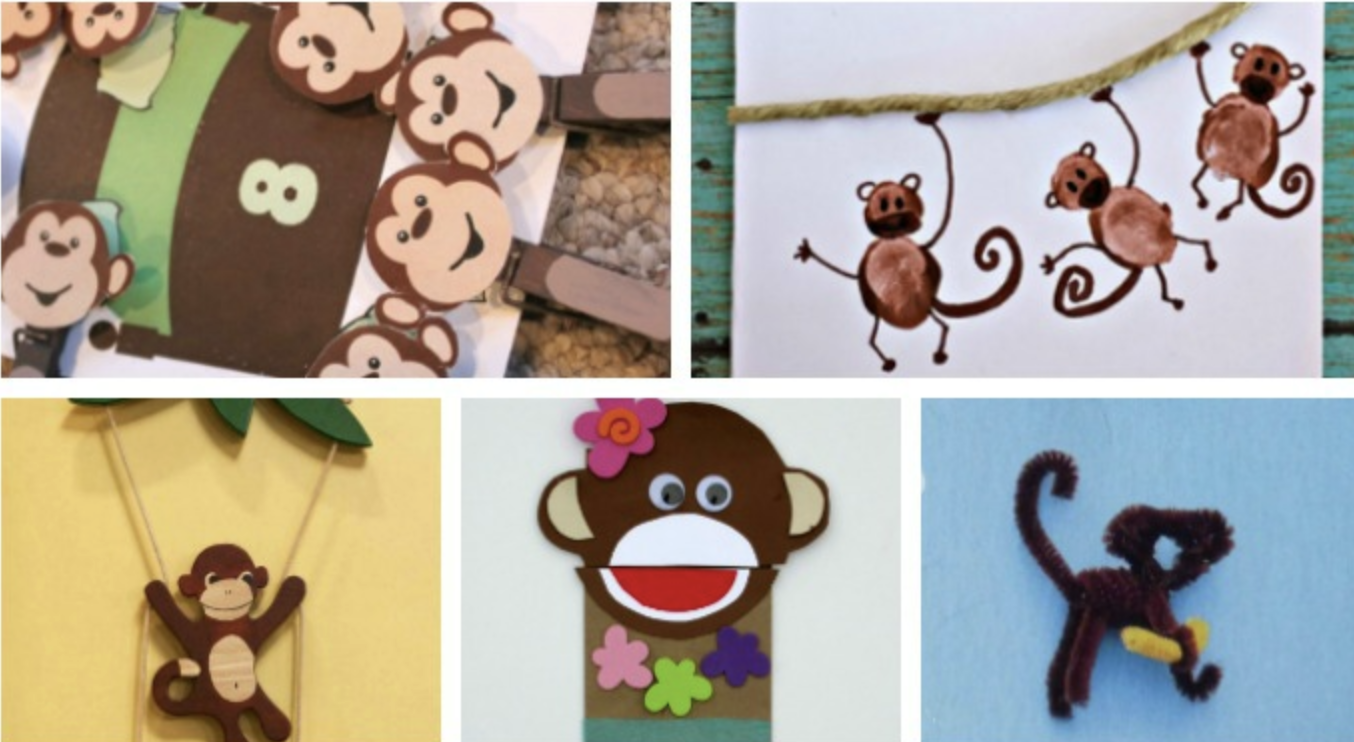 25 Mischievous Monkey Crafts For Kids