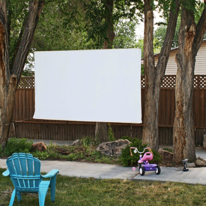 movie screen, Unbelievably Fun DIY Backyard Games For Kids