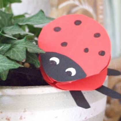 origami ladybug, 25 Lovely Ladybug Crafts For Kids