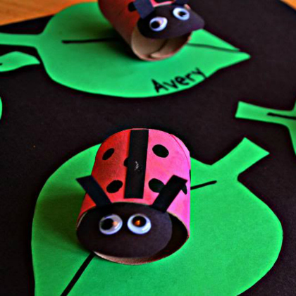 paper roll ladybugs, 25 Lovely Ladybug Crafts For Kids