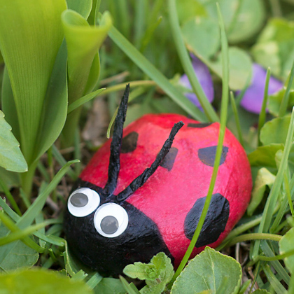 rock ladybug, 25 Lovely Ladybug Crafts For Kids