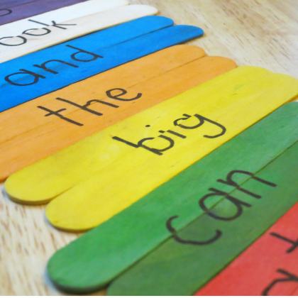 sight word popsicle stick puzzle - uncover hidden words, learning activity for kids, sight reading, sight word games, reading games, fun learning activities