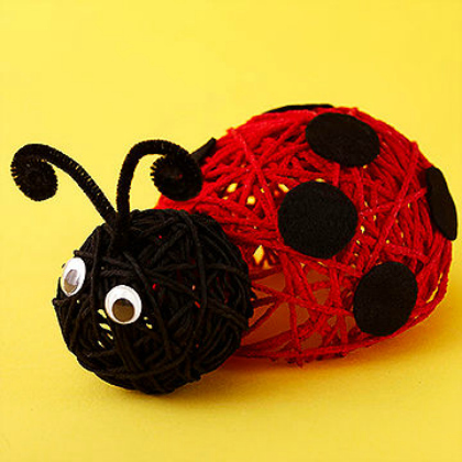 yarn ladybug, 25 Lovely Ladybug Crafts For Kids