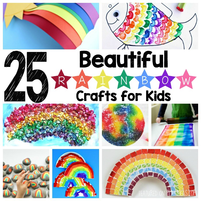 25 Beautiful Rainbow Crafts For Kids Featured