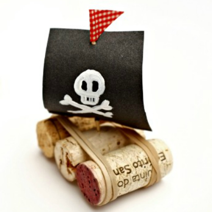 cork boat, 25 Argh-mazing Pirate Crafts And Activities For Kids Featured, pirate activities, pirate ideas for kids, pirate ships