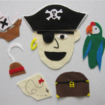 felt pirate play, 25 Argh-mazing Pirate Crafts And Activities For Kids Featured, pirate activities, pirate ideas for kids, pirate ships