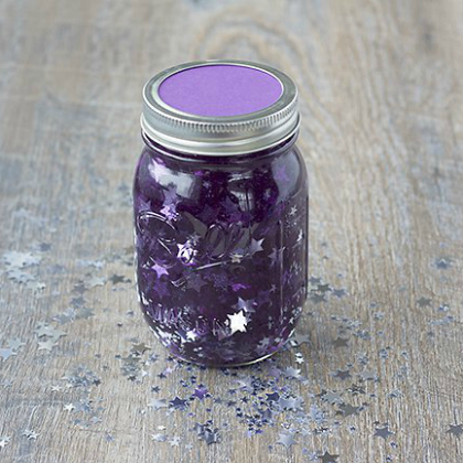 galaxy night time jar, Perfectly Purple Crafts (And Surprises) For Kids