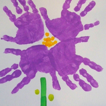handy flower, Perfectly Purple Crafts (And Surprises) For Kids
