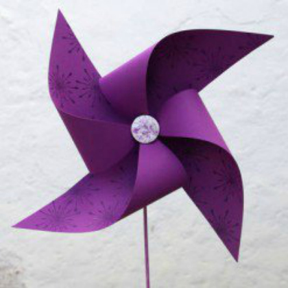 homemade pinwheel, Perfectly Purple Crafts (And Surprises) For Kids