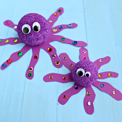 purple octopus, Perfectly Purple Crafts (And Surprises) For Kids