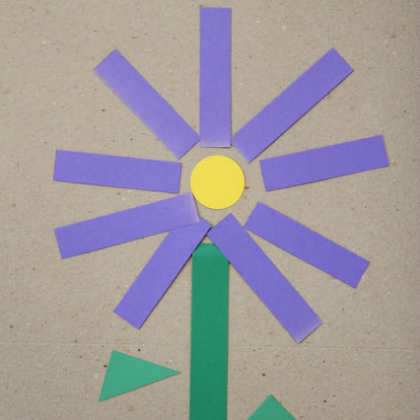 purple shape flower, Perfectly Purple Crafts (And Surprises) For Kids