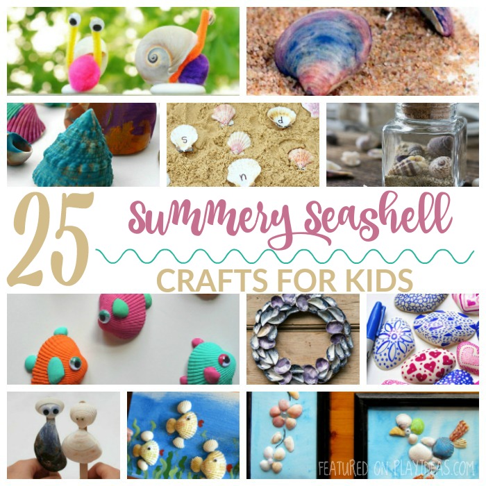 25 Summery Seashell Crafts For Kids FEATURED