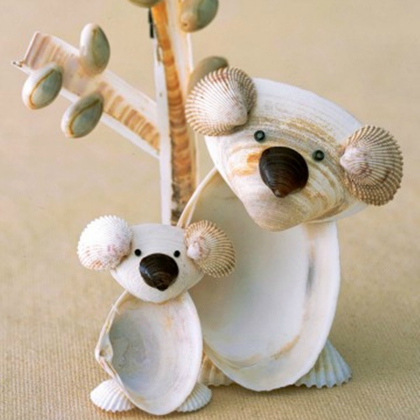 koalas, Summery Seashell Crafts For Kids