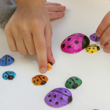 ladybugs,  Summery Seashell Crafts For Kids