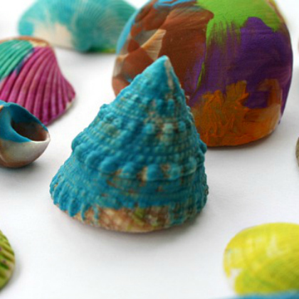 painted shells for preschoolers, Summery Seashell Crafts For Kids