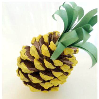 pinecone pineapple, Sensational Summer Crafts for Kids