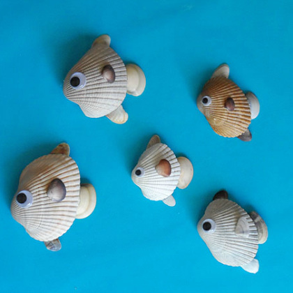 seashell fish, Summery Seashell Crafts For Kids