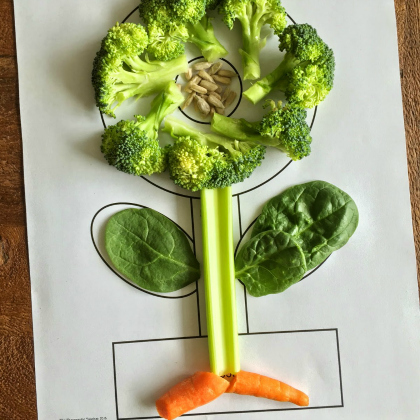 Beautiful Vegetable Art Canvas for kids!