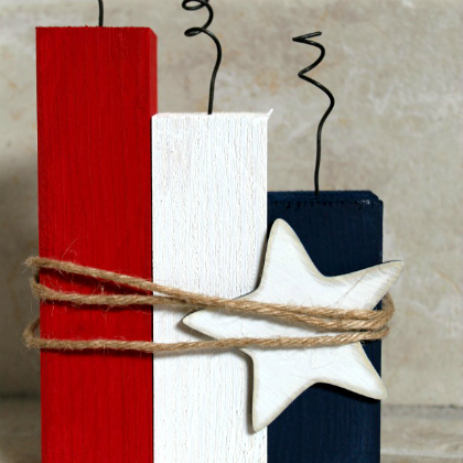 4th-July-Firework-Blocks- Red-White-Blue- 4th of July Sparkler Block Craft Red, Blue and White. USA Flag. Memorial Day, Independence Day