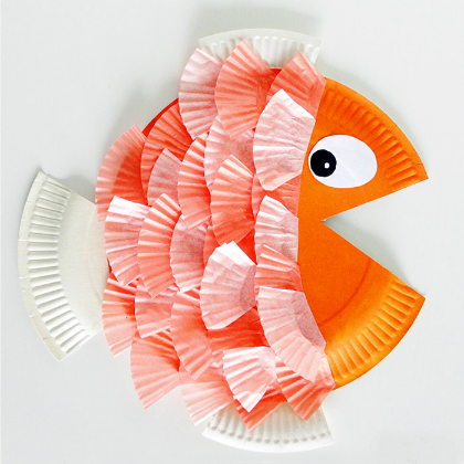 Paper-Plate-and-Cupcake-Liner-Fish-Craft-diy