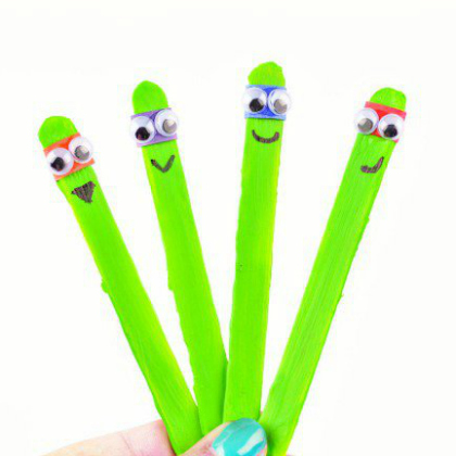 Stick-Puppets, 25 Totally Tubular Ninja Turtle Crafts and Snacks Featured, cartoon-inspired crafts, cartoons, ninja turtles, fun crafts for kids