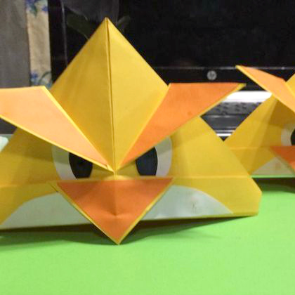 folded paper birds, 25 Awesome Angry Bird Crafts and Activities Featured, angry birds, crafts for kids, fun crafts, angry birds themed party, angry birds ideas