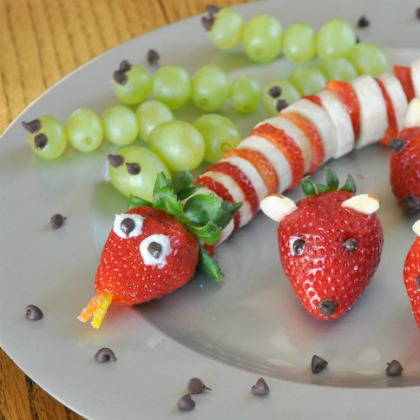 fruit snake, Delicately Delicious Kid-Friendly Recipes