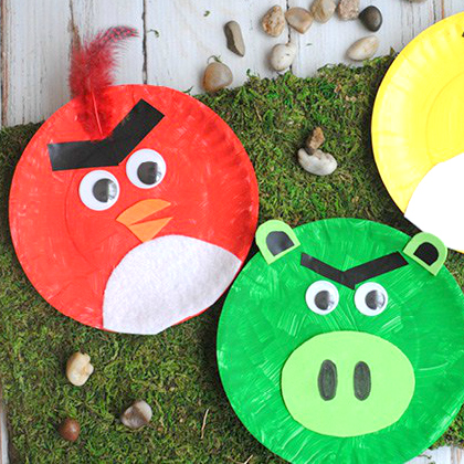 paper plate craft, 25 Awesome Angry Bird Crafts and Activities Featured, angry birds, crafts for kids, fun crafts, angry birds themed party, angry birds ideas