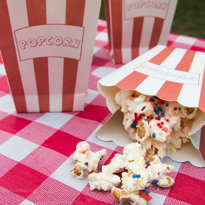  4th of July Firecracker Popcorn Recipe. Red, Blue and White. USA Flag. Memorial Day, Independence Day