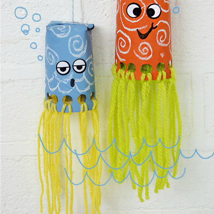 toilet-roll-octopus-craft for kids-and-decorations-diy