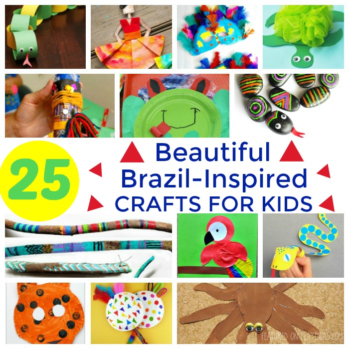 25 Beautiful Brazil-Inspired Crafts For Kids, Brazil crafts, country inspired crafts, country-themed projects. kids crafts country