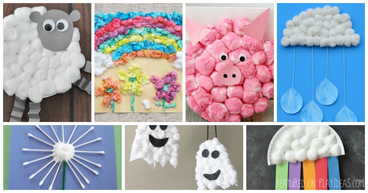 colored cotton ball crafts
